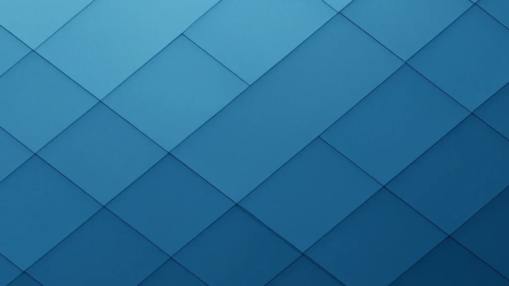 Blue geometric pattern inspired by roof shingles