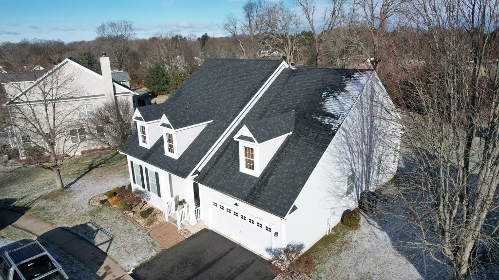 Connecticut two-story home with premium roof installation