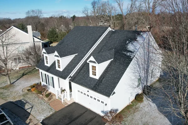 roofing-company-connecticut Connecticut two-story home with premium roof installation