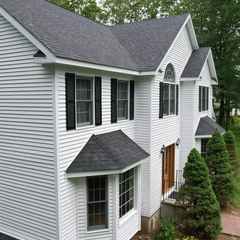 Finished Connecticut roof installed by Ellis Builders