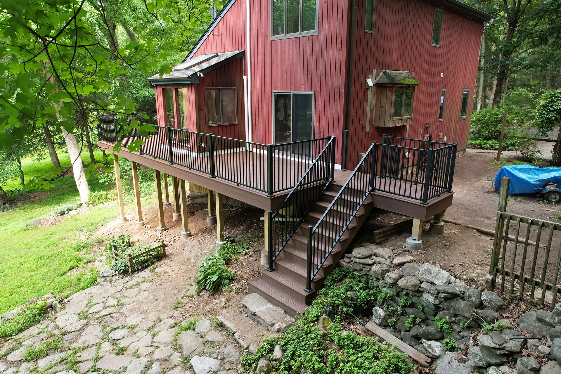 New composite deck installation in Connecticut